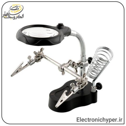 گیره مونتاژ ذره بین دار + پایه هویه مدل TE-801