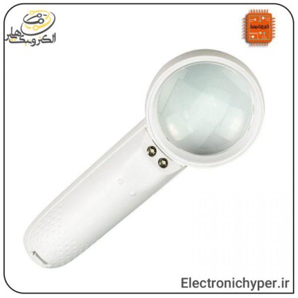 ذره بین دستی Magnifier مدل MG6B-3 بزرگنمایی 5X دارای دو عدد LED