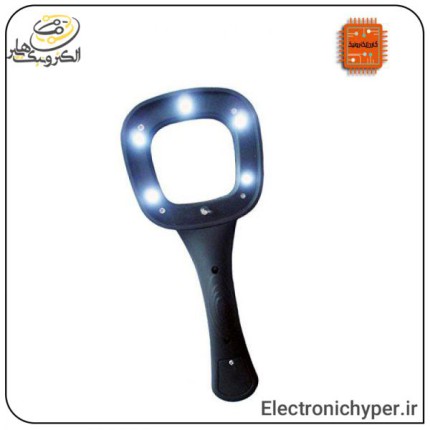 ذره بین magnifier 60mm دارای 6 عدد LED