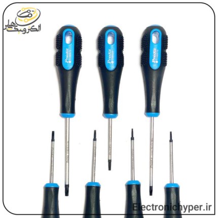 ست پیچ گوشتی خورشیدی 7 عددی پروسکیت مدل ProsKit SD-2302