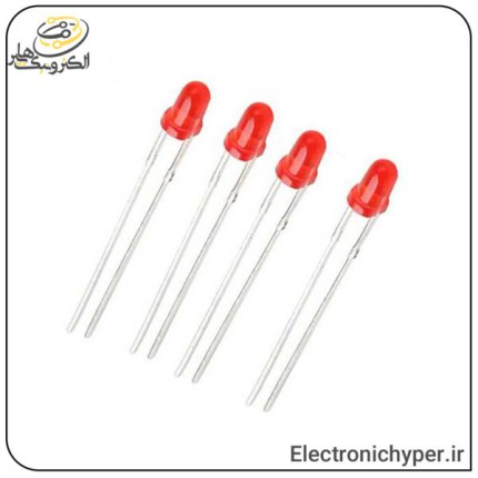 لامپ LED رنگ قرمز 3 میلمیتری (بسته 10 عددی)