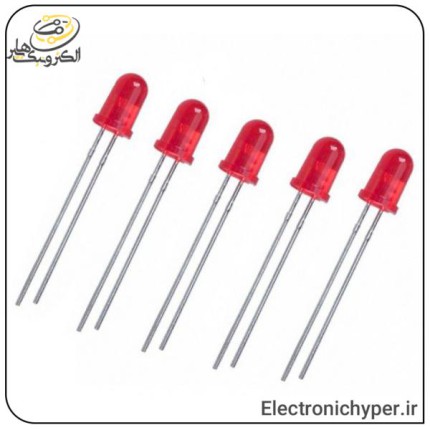 لامپ LED رنگ قرمز 5 میلمیتری (بسته 10 عددی)