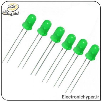 لامپ LED رنگ سبز 5 میلمیتری (بسته 10 عددی)