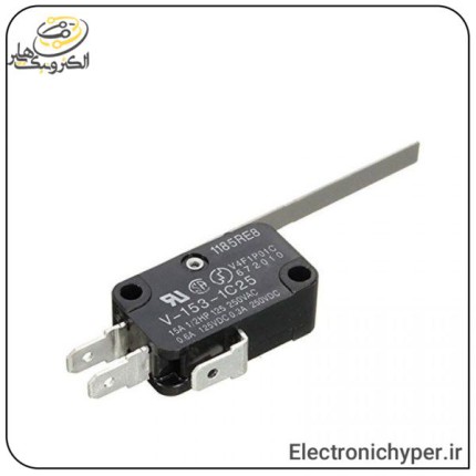 میکرو سوئیچ 15 آمپر اهرم بلند V-153-1C25
