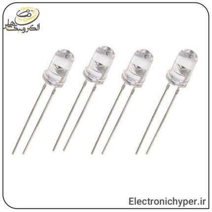 لامپ LED لیزری رنگ سفید 5 میلمیتری (بسته 10 عددی)