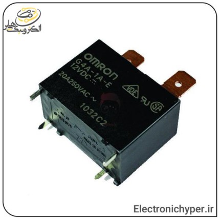 رله 12 ولت شاخک دار 4 پایه 20 آمپر Omron G4A-1A-E-12VDC